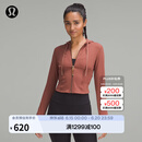 lululemon丨Waist-Seamed Nulu™ 女士腰部缝线拉链连帽衫 LW3HOES 古铜棕 M /8