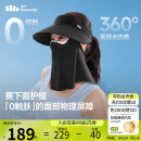 蕉下（beneunder）防晒帽遮阳帽女防晒面罩口罩磁吸面罩帽太阳帽子男面护帽AS721黑