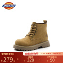 Dickies童鞋皮靴中童棉靴马丁靴儿童工装靴 土黄 26（鞋内长168mm） 
