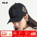 MLB帽子男女刺绣硬顶棒球帽运动四季遮阳帽3ACP8501N-50GOS-F/金色