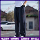 EhangyTRSV品牌男士高端亚麻裤男夏季薄款棉麻裤子休闲长裤夏天套装男裤 藏青色 M