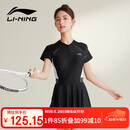 李宁（LI-NING）泳衣女连体裙式游泳衣遮肚显瘦抗氯速干温泉泳装546 黑色 XL 
