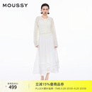 moussy 女装新品简约淑女风通勤薄款针织开衫女028ISZ70-3051 010白色 均码