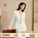 EP雅莹高端系列 重磅真丝白色收腰西装外套 2025夏季新款1115A 白色 M