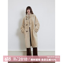 付智恩 梦想家 立领休闲进口美利奴皮毛一体外套长款时尚皮草冬季 亮浅驼-长款 XS