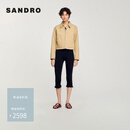 SANDRO【博主同款】2025春夏新款女装时尚外套钻饰外套SFPBL01113 米黄色 S
