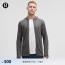 lululemon 丨Surge Warm 男士拉链连帽衫 LM3DH1S 海鸥灰蒸汽灰混色 L