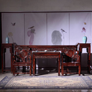 泽林木韵红木家具印尼黑酸枝（学名:阔叶黄檀）实木中堂条案组合农村祠屋供桌玄关神台 六件套组合（2.6米款条案）
