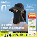 蕉下（beneunder）防晒帽女遮阳帽男防晒面罩口罩磁吸面罩帽太阳帽登山帽子AS721黑