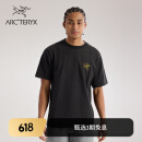 ARC'TERYX始祖鸟 KRAGG COTTON LOGO SS 透气 男子 棉质短袖T恤 24K BLACK/黑色 L