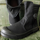 燃虎野小子正品男鞋帆布鞋新款防沙马丁透气高帮侧拉链司机劳保鞋女款 黑色 43