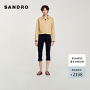 SANDRO【博主同款】2025春夏新款女装时尚外套钻饰外套SFPBL01113 米黄色 S