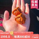 山中玉文玩核桃三菱棱狮子头蛤蟆头闷尖包浆官帽把件异形麻核桃生日礼物 自然盘山三棱40mm1对+8件套