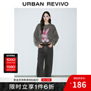 UR2025春季新款女潮流休闲趣味图案圆领超宽松卫衣UYV450004 冷灰 (偏宽松) XS (-S)
