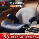 优乐博（ULOP）德国儿童安全座椅增高垫3-12岁大童车载小孩汽车用便携式安全椅 芬兰灰【靠背款+isofix硬接口】