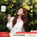 茵曼（INMAN）章若楠同款欧若风镂空薄女装开衫针织衫2025年春季新款短款外套 杏色 M