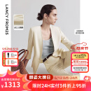 朗姿三醋酸西服外套职业装正装2025年夏季新款气质高级感白色西装 米白色 S