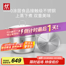 双立人（ZWILLING）蒸锅二层不锈钢汤锅蒸笼蒸格燃气灶可用蒸煮锅蒸鱼锅大容量28cm
