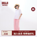 无印良品（MUJI）酒椰叶纤维 细编 平顶礼帽 草帽编织帽帽子25年夏季新品 DBA90A5S 原色