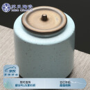 苏氏陶瓷（SUSHI CERAMICS）茶叶罐经典亚光铁锈茶具配件（蓝）
