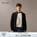 Calvin KleinJeans秋冬男女情侣ck休闲通勤刺绣立领拉链针织开衫毛衣J326796 BEH-太空黑 L