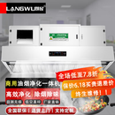朗屋油烟净化一体机商用油烟机饭店酒店餐饮厨房定制排烟罩低空直排油烟净化器无需室外管道 油烟一体机定制