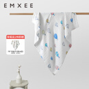 嫚熙（EMXEE）.婴儿纱布浴巾纯棉宝宝新生儿童浴巾大尺寸洗澡包裹包巾 气球岛 110×110cm