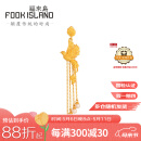福来岛黄金耳钉足金999古法金女士自由鸟珍珠流苏耳钉国风穿搭气质耳钉 自由鸟珍珠流苏耳钉右（ 工费696元） 约5.85克-3.7MM