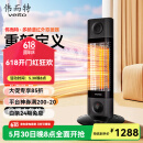 veito伟而特远红外线取暖器 静音电暖器家用 杀菌灭毒除甲醛  app智能控制节能室内办公室持久恒温 CH600 RTW黑色APP操控