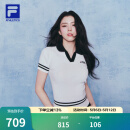 FILA 斐乐韩素希同款女子编织衫2025夏季新款网球修身翻领短袖上衣 玉石白-WT M 165/84A/M