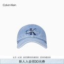 Calvin KleinJeans男女同款复古ck刺绣弯檐运动牛仔鸭舌帽棒球帽礼物4G5041G LHK-牛仔蓝 均码 OS