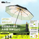 蕉下（beneunder）防紫外线三折双层黑胶晴雨伞防晒伞BM664月雾