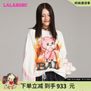 LALABOBO恶魔熊宽松卫衣女装设计感减龄百搭多巴胺长袖上衣潮LBDD-WSTS13 米白 M