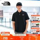北面（The North Face）【经典款】POLO衫男短袖T恤休闲半袖舒适透气25春夏上新|87UX JK3/黑色 XL /180