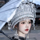 苗族头饰不变色不氧化新款少数民族银饰帽子饰品特