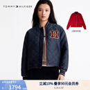 TOMMY HILFIGER【新年系列】25春夏女装防泼水蛇年双面穿棉服夹克外套45134 红色/藏青色XMP L （推荐：125-135斤）