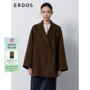 ERDOS 宽松插肩袖青果领复古时髦羊绒双面呢女毛呢大衣 可可 160/84A/M