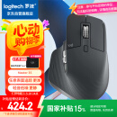 罗技（Logitech）大师系列 MX Master 3S 无线蓝牙鼠标 人体工学 办公 静音鼠标 高端 石墨黑 带无线接收器