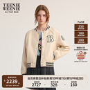 Teenie Weenie小熊女装外套2025秋季新款休闲时尚运动感活力棒球服 象牙白 S