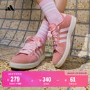 adidas「面包鞋」GRAND COURT BASE 00s休闲低帮板鞋男女阿迪达斯   粉色/清澈粉/汉玉白   38