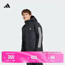 adidas休闲保暖连帽棉服男装阿迪达斯官方轻运动IX8884   黑色（推荐选大一码）   S