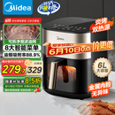 美的（Midea）小炎烤空气炸锅上下双热源 可视不用翻面 家用智能触控 6L实用大容量 金属腔体 烤箱一体机KZC6054