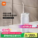 米家小米便携式冲牙器洗牙器水牙线 F400白色 云感伞射机身收纳喷嘴4挡冲牙模式 礼物推荐【520礼物】