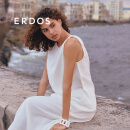 ERDOS【苎麻】25夏季宽松纯色简约吊带轻薄透气一字领女背心 白 M 165/84A