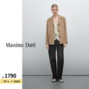 Massimo Dutti折扣升级2025女装优雅复古高智感西装真皮外套04718938 浅棕色 M