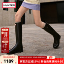 HUNTER【修饰腿型】户外露营女鞋Refined防水防滑高筒靴长筒靴网红女靴 黑色BLK/哑光 36