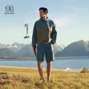 KOLON SPORT/可隆复古露营夹克 明星同款 男女同款户外防风耐磨外套 LUJK5AT500-DC 深青色 M 170/92A