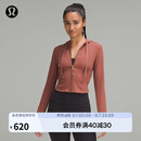 lululemon丨Waist-Seamed Nulu™ 女士腰部缝线拉链连帽衫 LW3HOES 古铜棕 M /8
