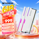 宏碁掠夺者（PREDATOR）32G(16G×2)套装 DDR5 6000频率 台式机内存条 Hermes冰刃系列 RGB灯条(C28) 白色 AI电脑配件