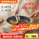 苏泊尔（SUPOR）煎锅28cm黄色不粘锅火红点聚油牛排锅早餐煎盘磁炉通用